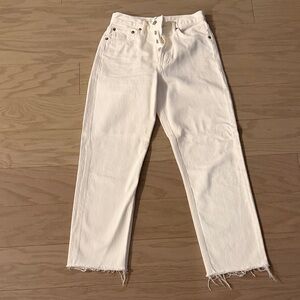 Agolde 90s Crop White Ankle Jeans